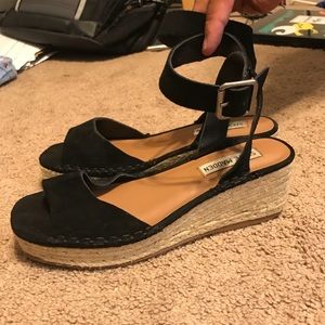 Steve Madden Elody Black Suede Sandal